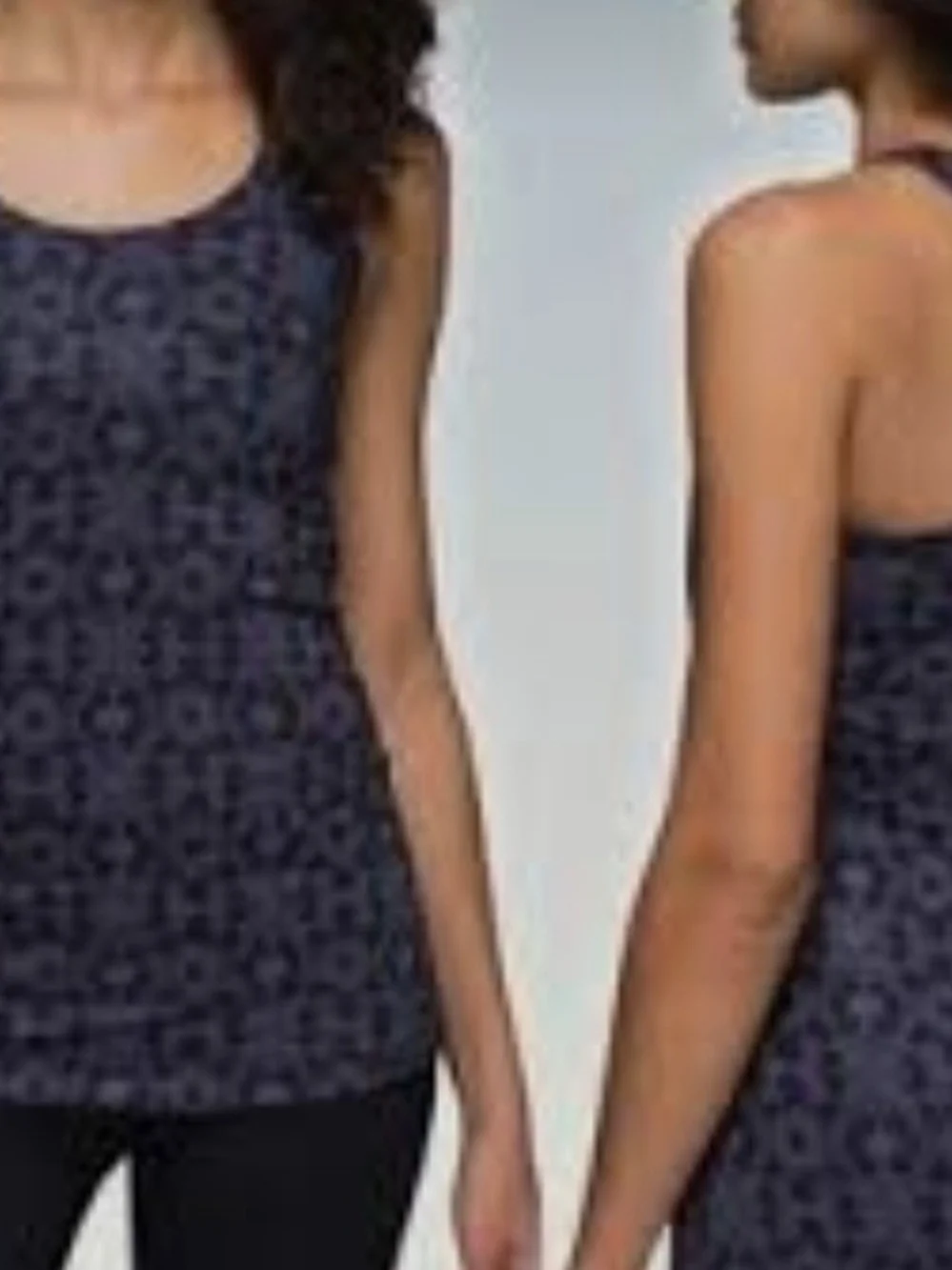 lululemon athletica Charcoal‎ Patterned Racerback Tank